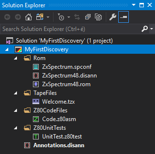 Solution Explorer with the new project