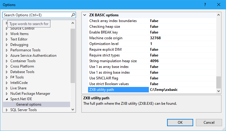 Setup ZX BASIC | SpectNet IDE